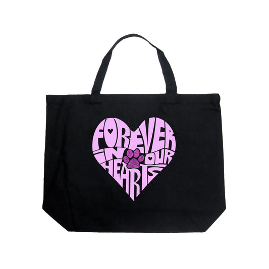 Forever In Our Hearts - Large Word Art Tote Bag