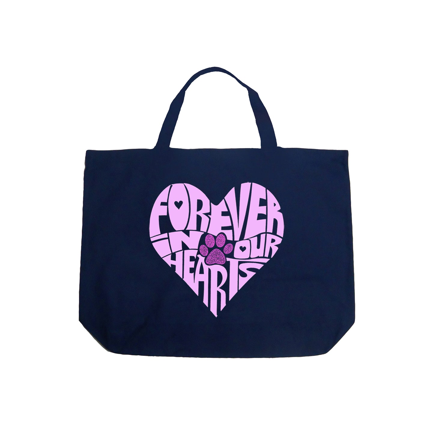 Forever In Our Hearts - Large Word Art Tote Bag