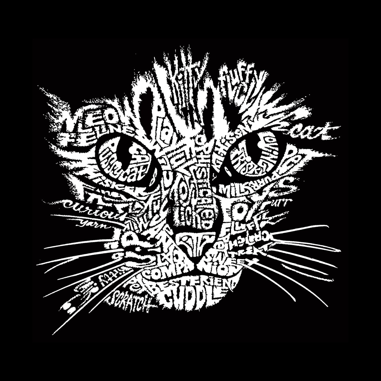 Cat Face  - Women's Word Art T-Shirt