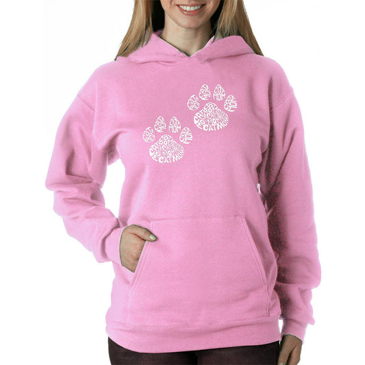Cat Mom  - Women's Word Art Hooded Sweatshirt