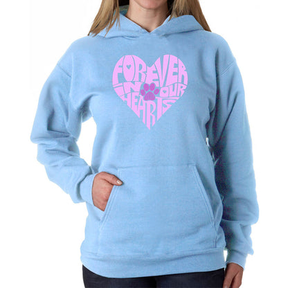 Forever In Our Hearts - Women's Word Art Hooded Sweatshirt