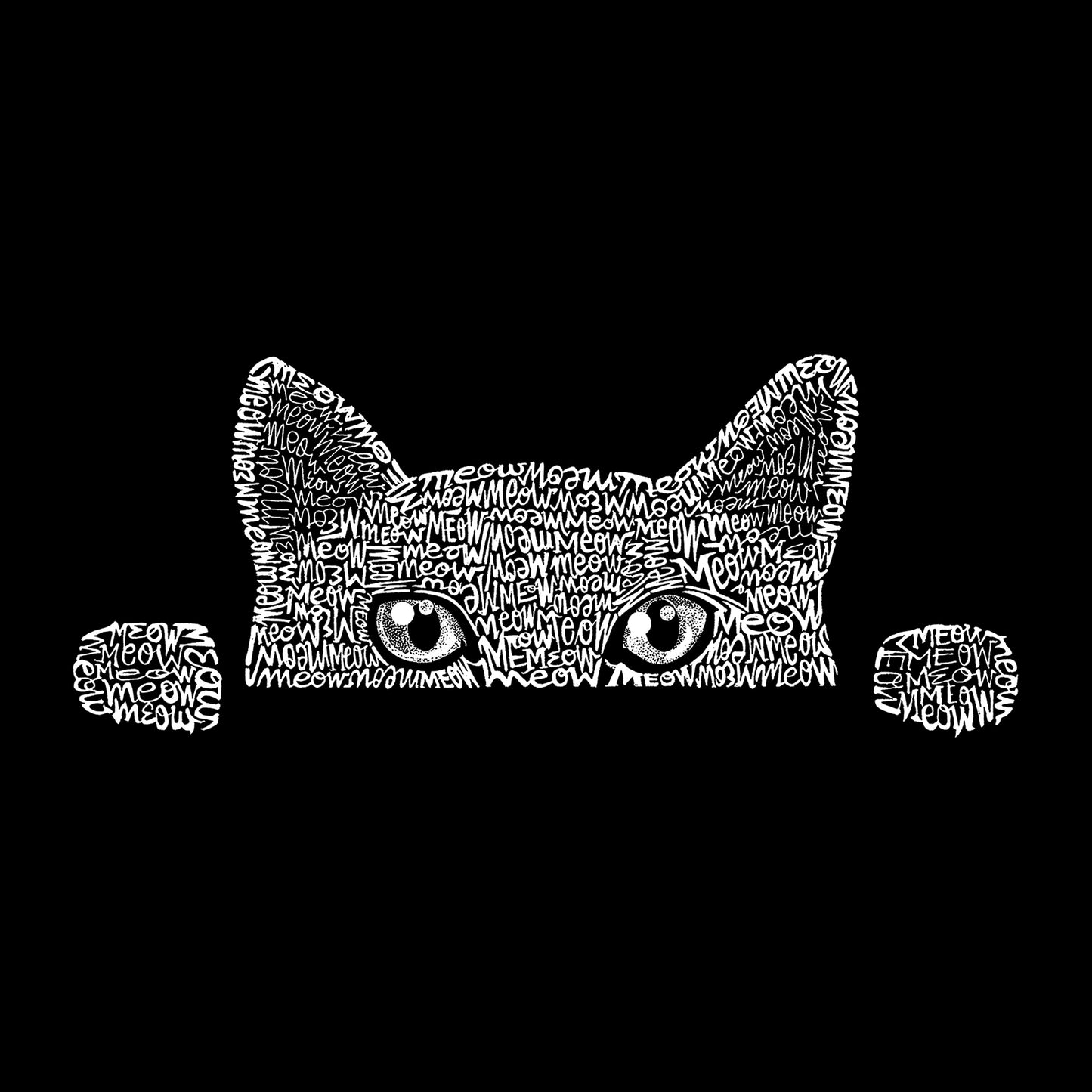 Peeking Cat  - Women's Word Art T-Shirt