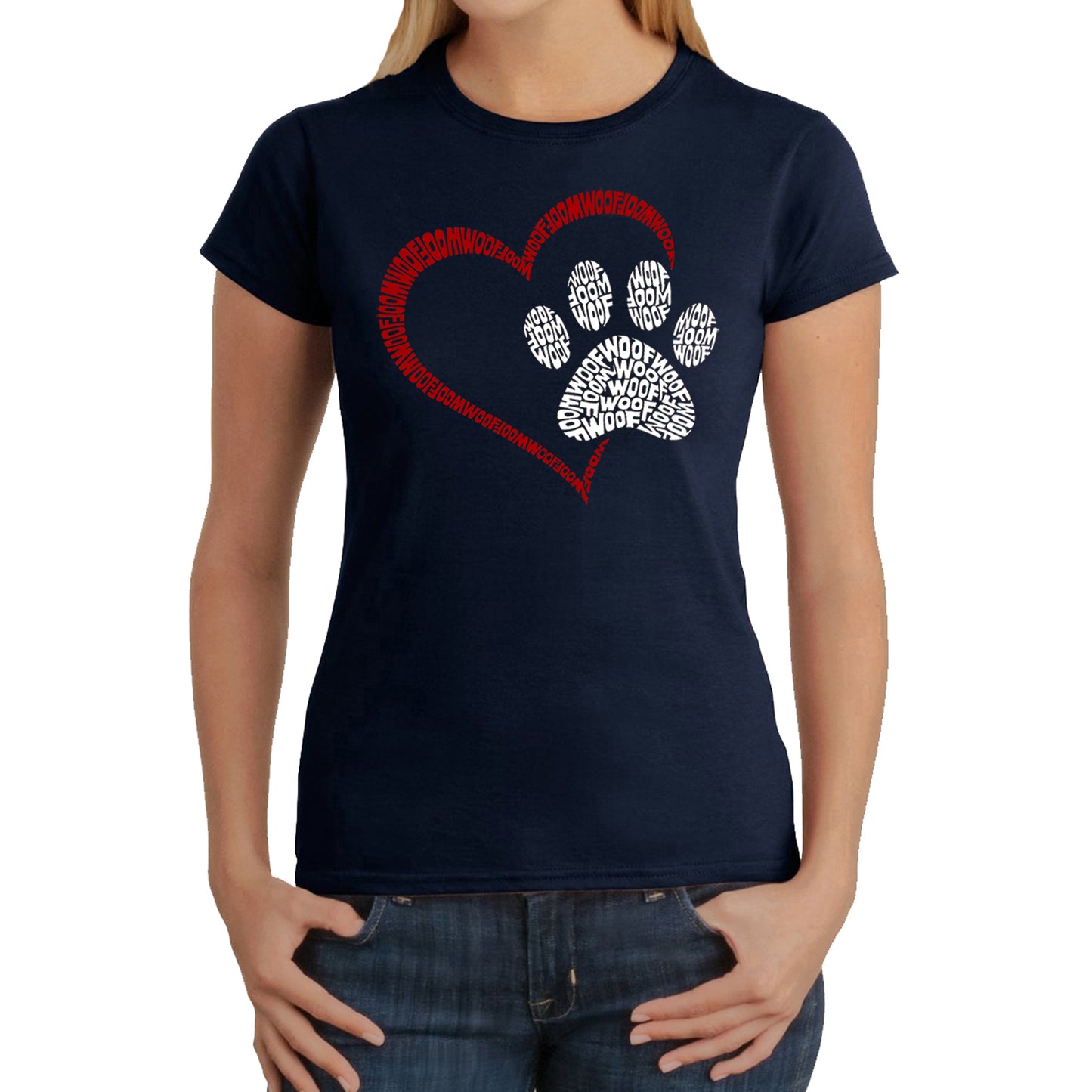 Paw Heart - Women's Word Art T-Shirt