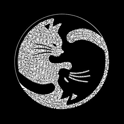 Yin Yang Cat  - Women's Word Art T-Shirt
