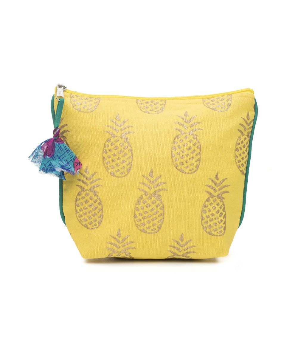 Metallic Pineapple Cosmetic Bag
