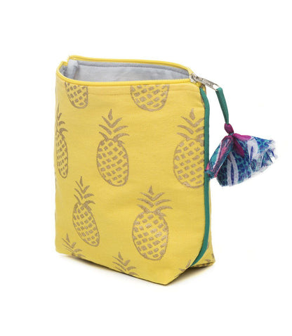 Metallic Pineapple Cosmetic Bag