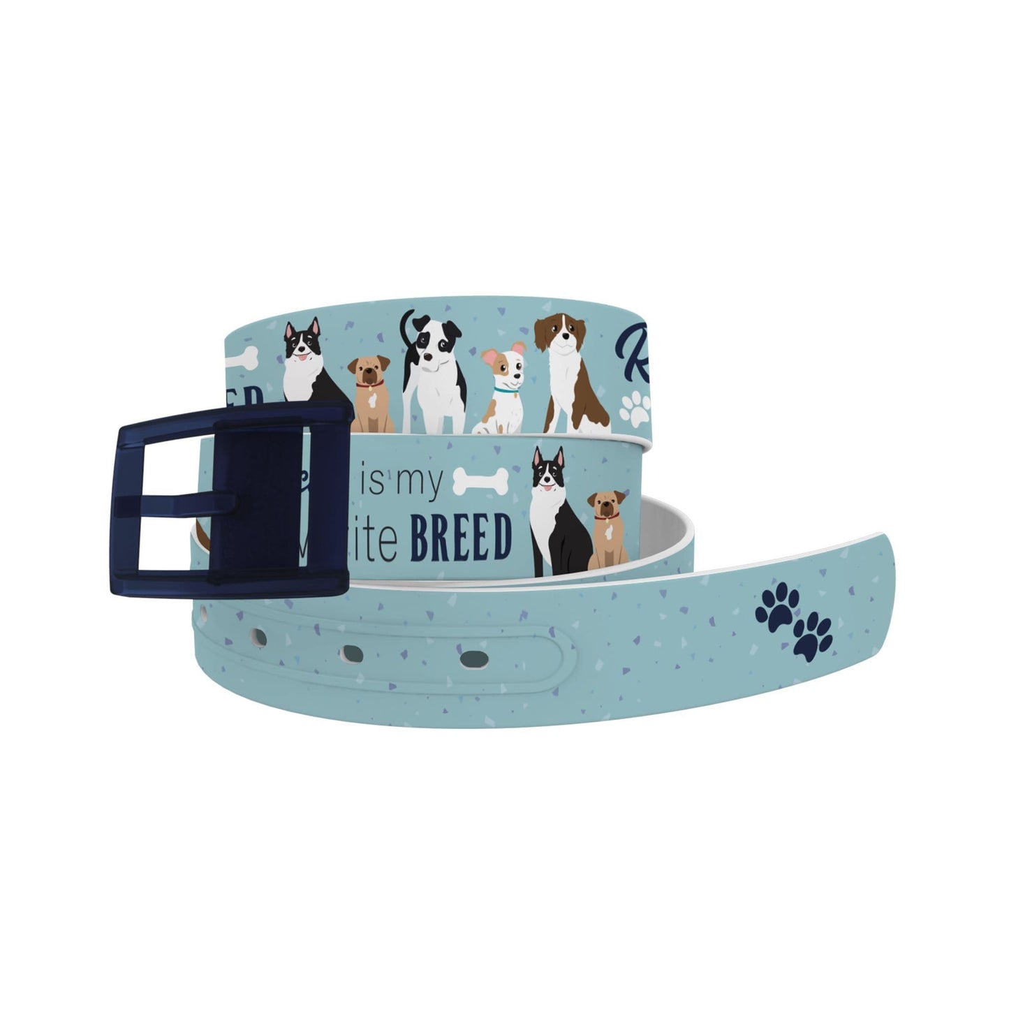 Rescue is my Favorite Breed Belt With Navy Buckle