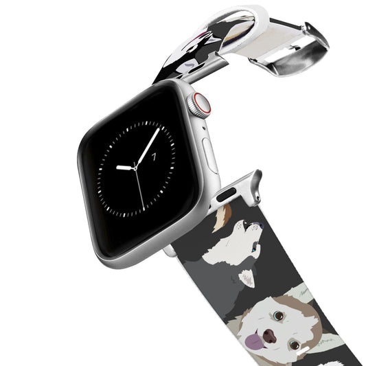 Silver Husky Apple Watch Band