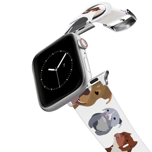 Silver Pitbull Apple Watch Band