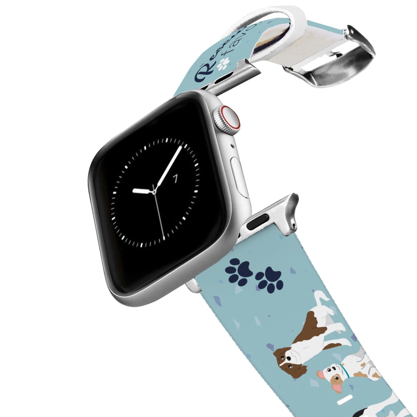 Silver Rescue is my Favorite Breed Apple Watch Band