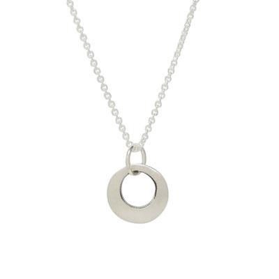 Circle Sterling Silver 18 Inch Necklace