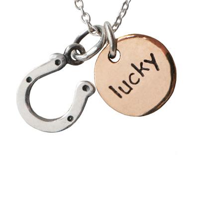 Carry a Little Luck Pewter Necklace