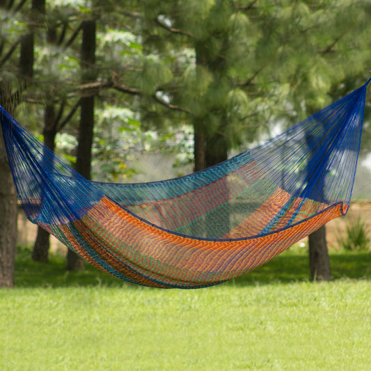 Colors of Mexico 2 Person Rope Hammock
