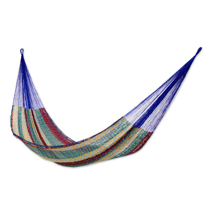 Colors of Mexico 2 Person Rope Hammock