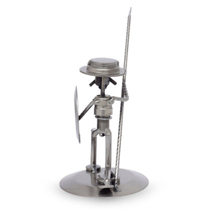 Quixote In Love Recycled Metal Statuette