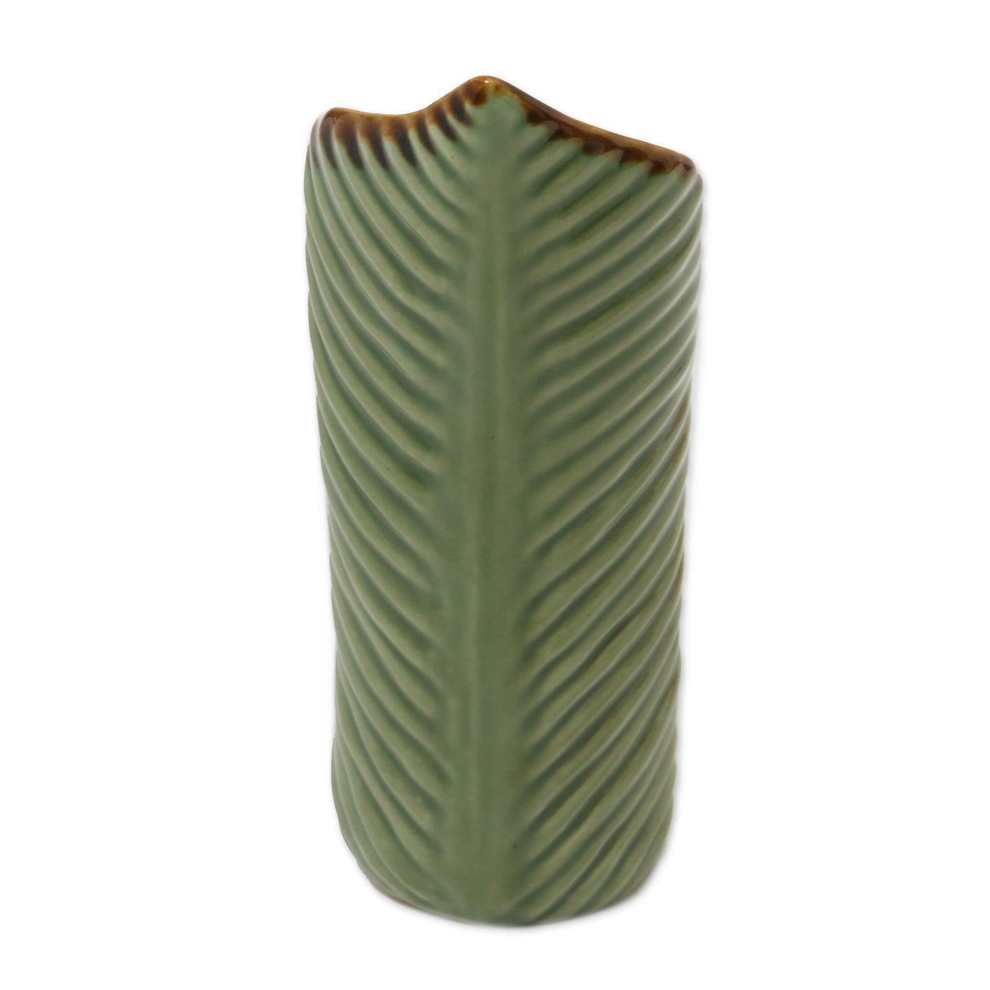 Banana Rolls Green Ceramic Vase