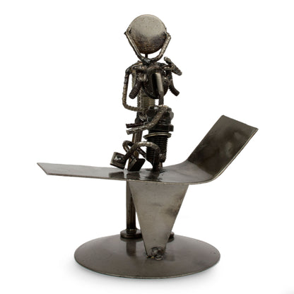 Pediatrician's Appointment Recycled Metal Sculpture