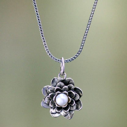 Sacred White Lotus Necklace