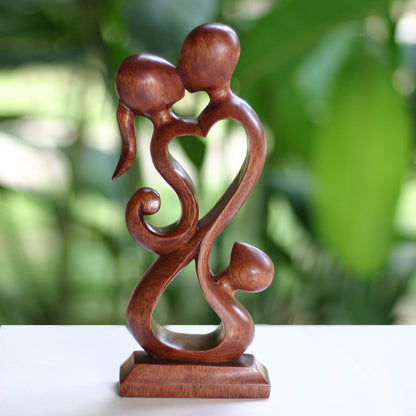 Family Harmony Suar Wood Sculpture