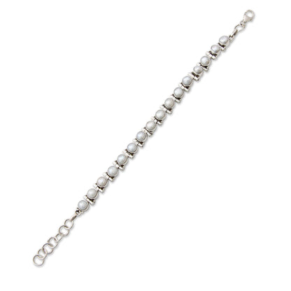 NOVICA - Cultured Pearl Silver Bridal Bracelet