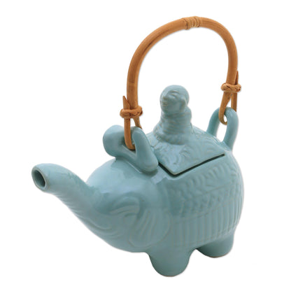 Buddha and the Turquoise Elephant Teapot