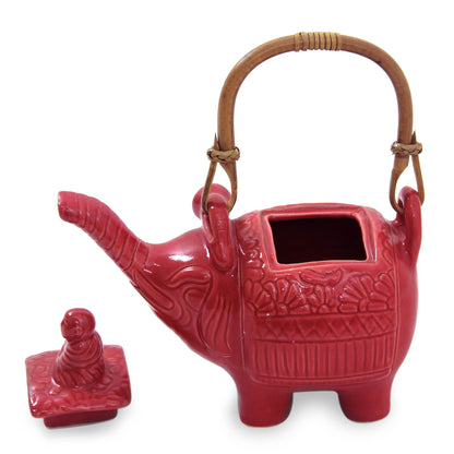 Buddha & The Ruby Elephant Ceramic Teapot