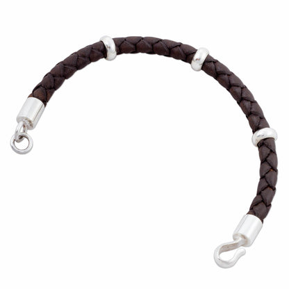 Bold Brown Men's Leather Bracelet