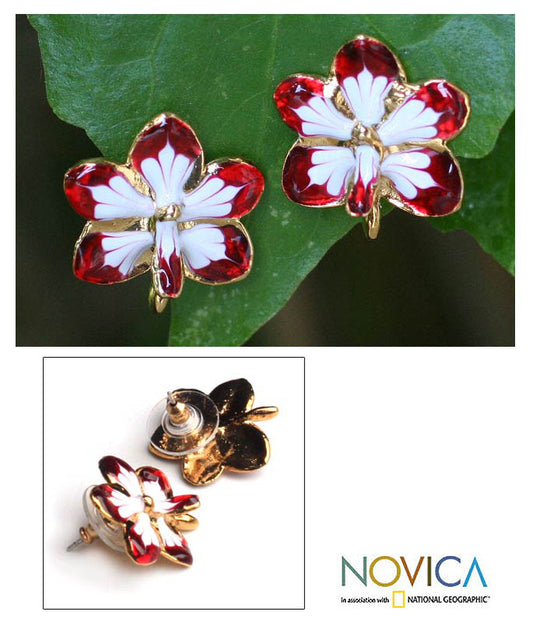 Timeless Dancer Natural Orchid Earrings