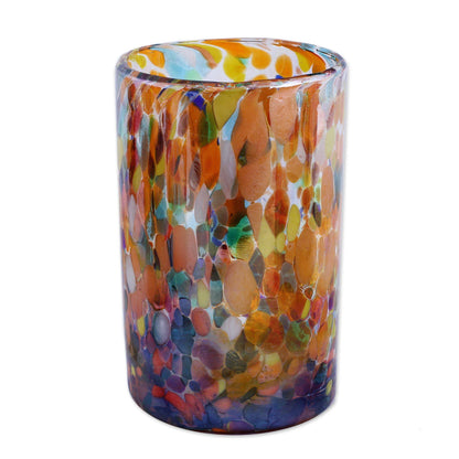 Carnival Confetti Hand-Blown Juice Glass - Set of 6