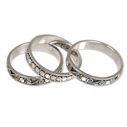NOVICA - Sterling Silver Handmade Stacking Rings