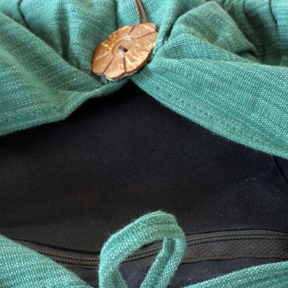 NOVICA - Emerald Thai Elephant Cotton Shoulder Bag