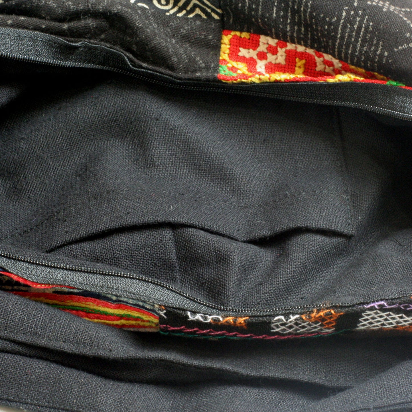 Hmong Colors Cotton Sling Tote Bag