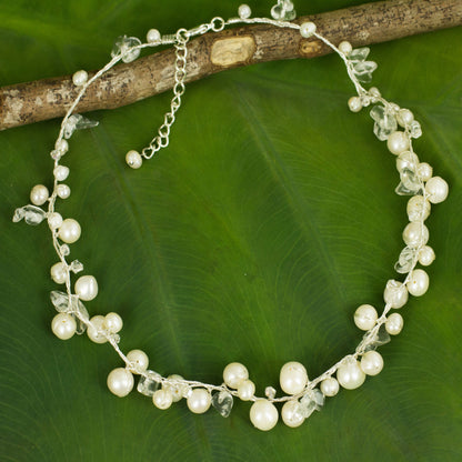 River of Snow Freshwater Pearl Strand Necklace