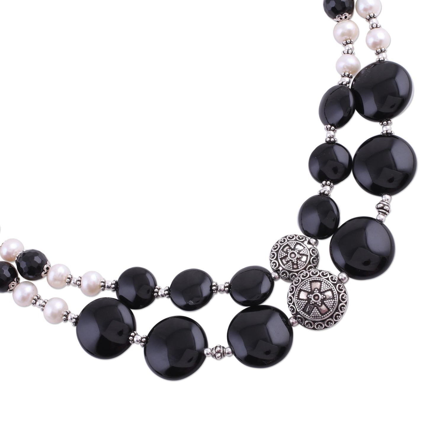 Midnight Dreams Pearl & Sterling Silver Strand Necklace