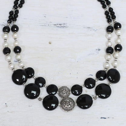 Midnight Dreams Pearl & Sterling Silver Strand Necklace