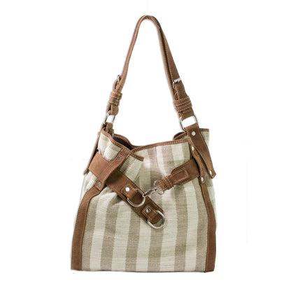 Handcrafted Cotton & Leather Handbag
