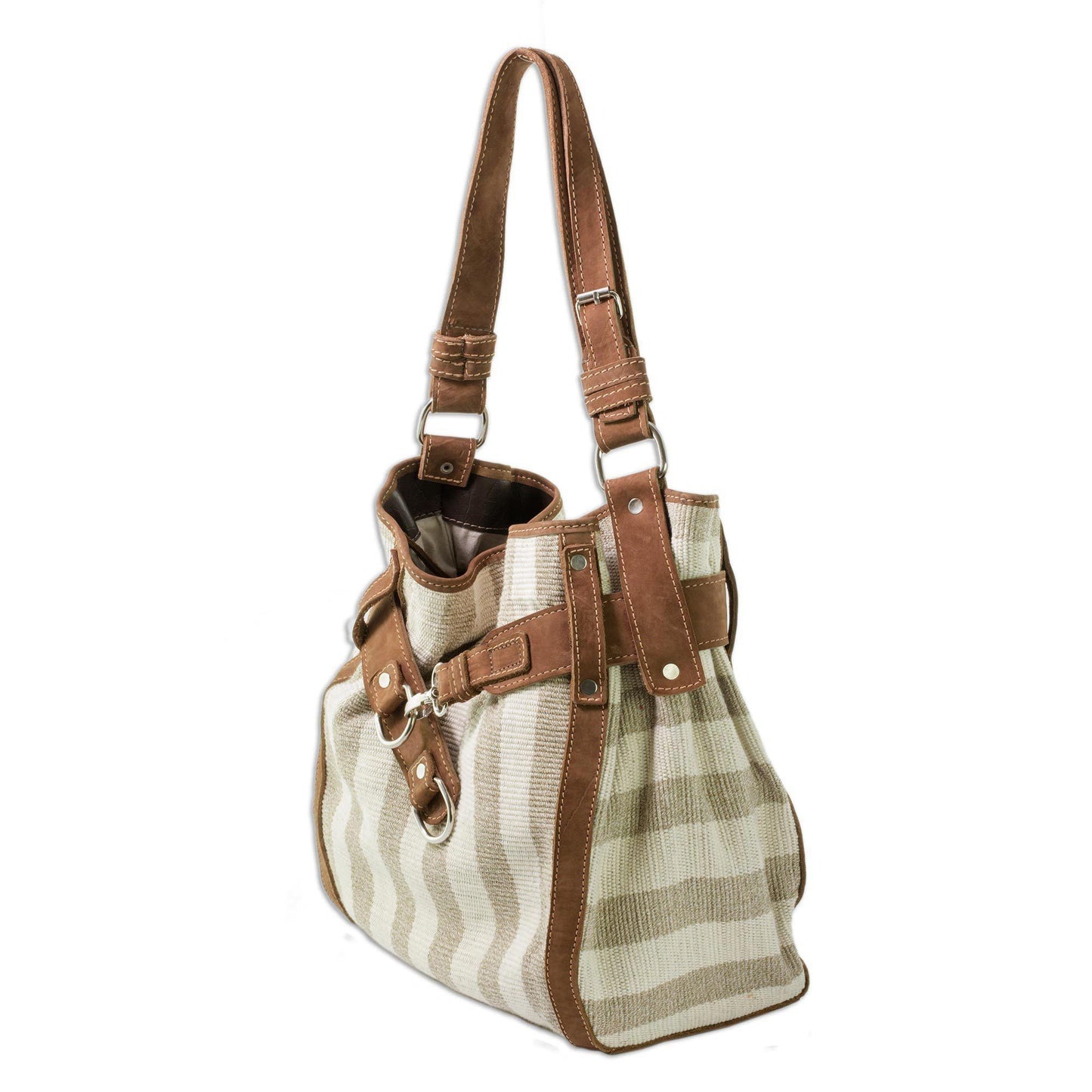Handcrafted Cotton & Leather Handbag