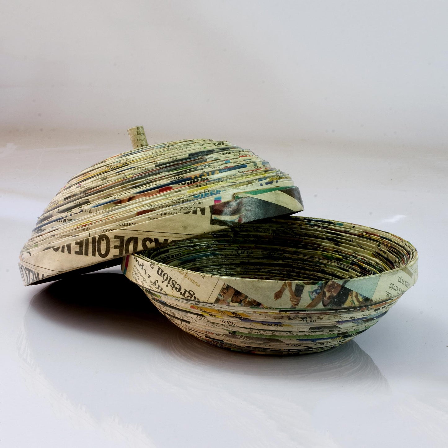 News from Guatemala Central American Modern Recycled Paper Decorative Basket