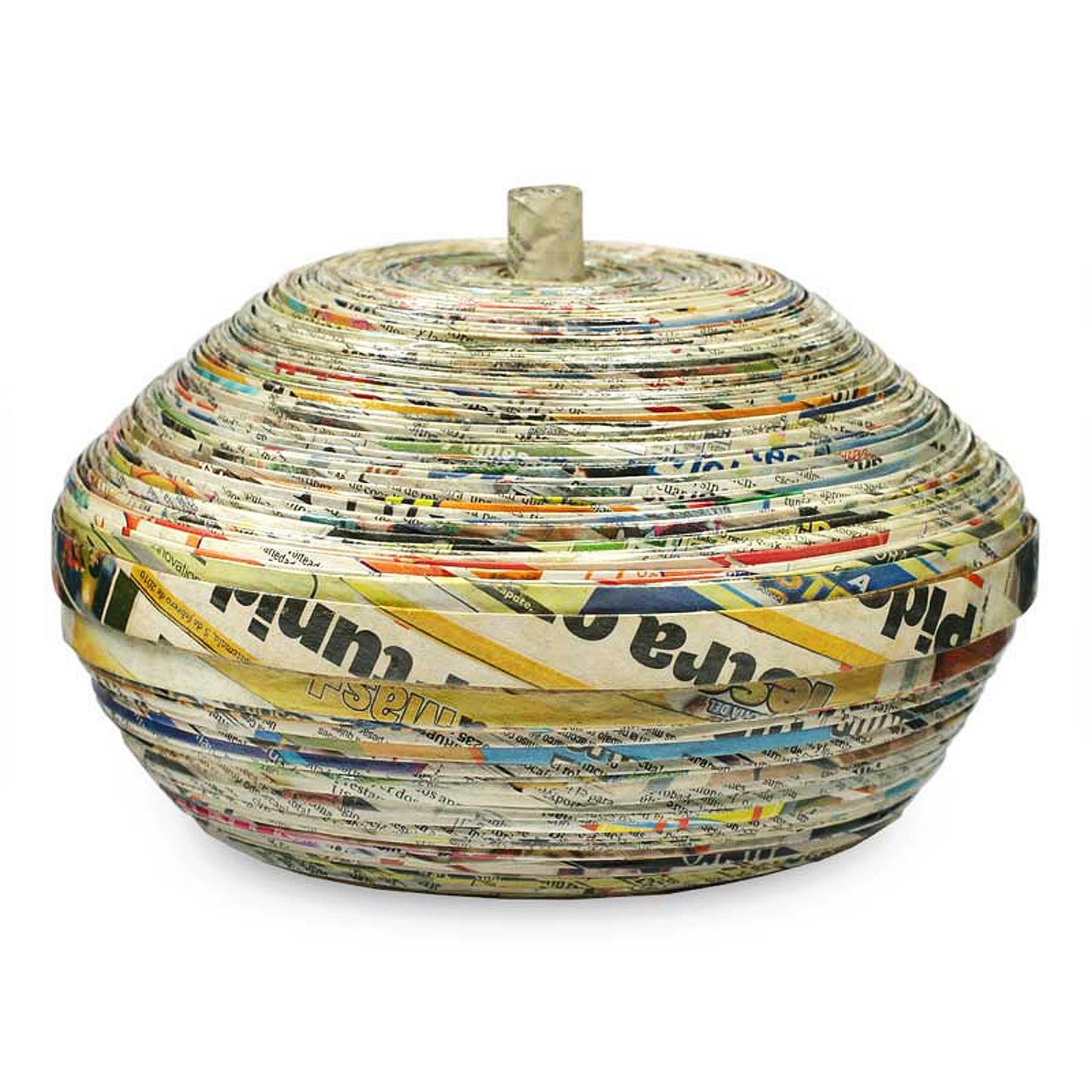 News from Guatemala Central American Modern Recycled Paper Decorative Basket