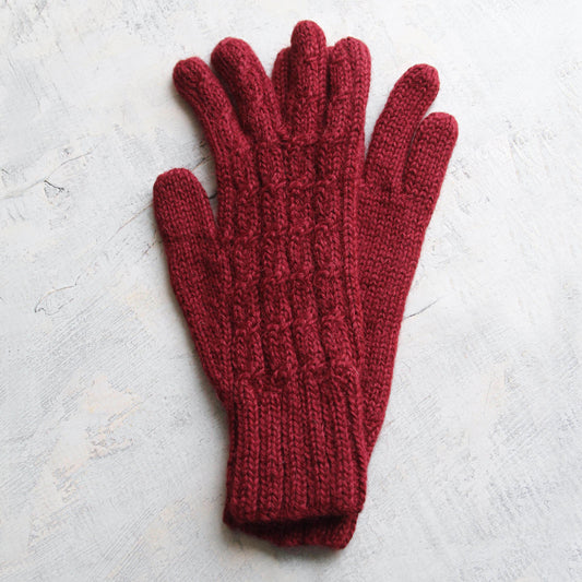 Lush Rose 100% alpaca gloves