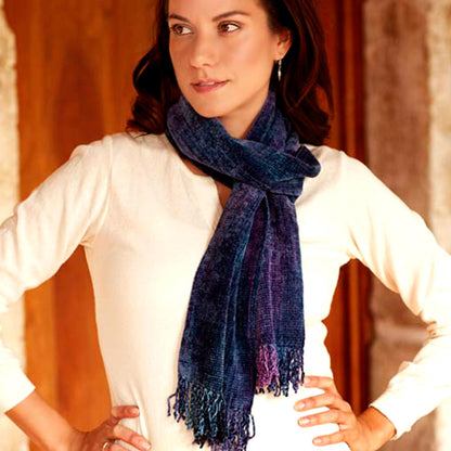 Winds of Love Blue Bamboo Chenille Scarf