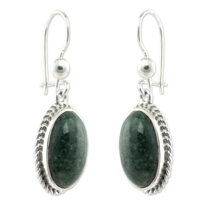 Eternal Love Silver & Jade Earrings