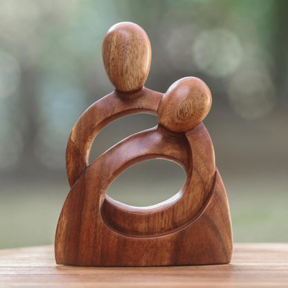 Eternity Of Love Romantic Wood Sculpture
