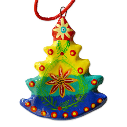 Hand Painted Christmas Tree Ceramic Ornaments