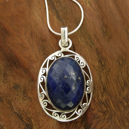 Seductive Blue Sterling Silver Necklace