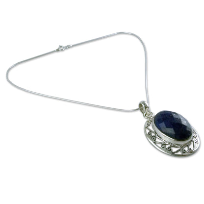Seductive Blue Sterling Silver Necklace