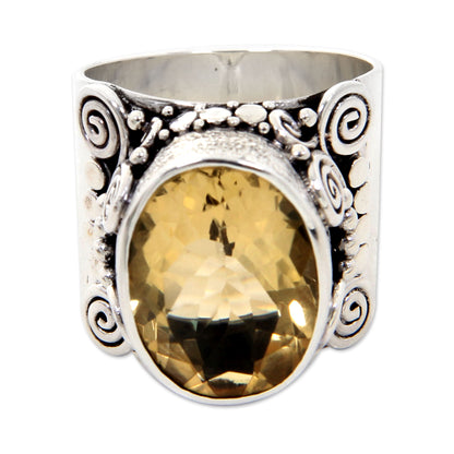 Majestic Citrine Sterling Silver Cocktail Ring