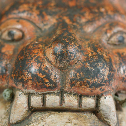 Maya Jaguar Priest Ceramic Wall Mask