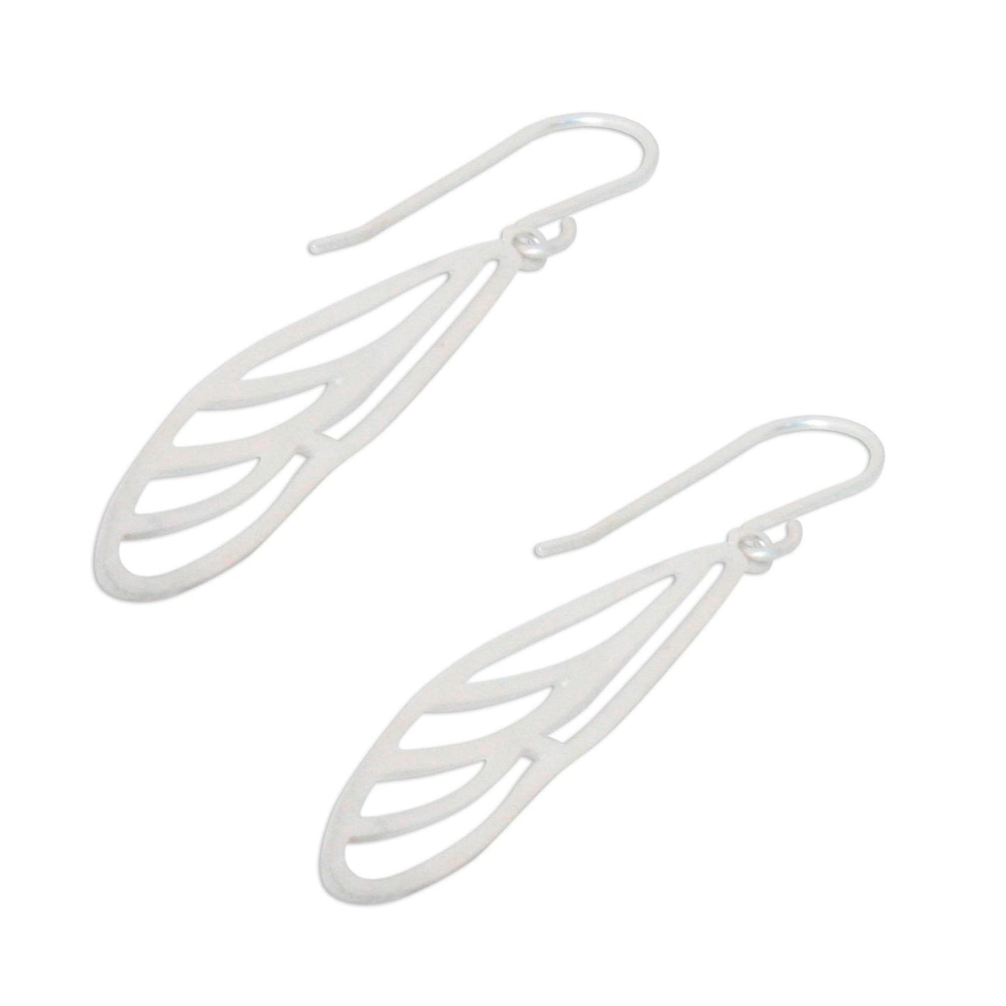 Dragonfly Wings Sterling Silver Earrings