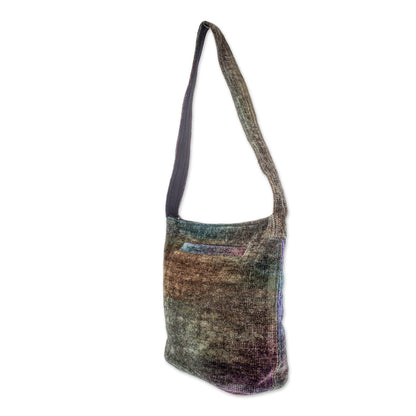 NOVICA - Bamboo Chenille Shoulder Bag